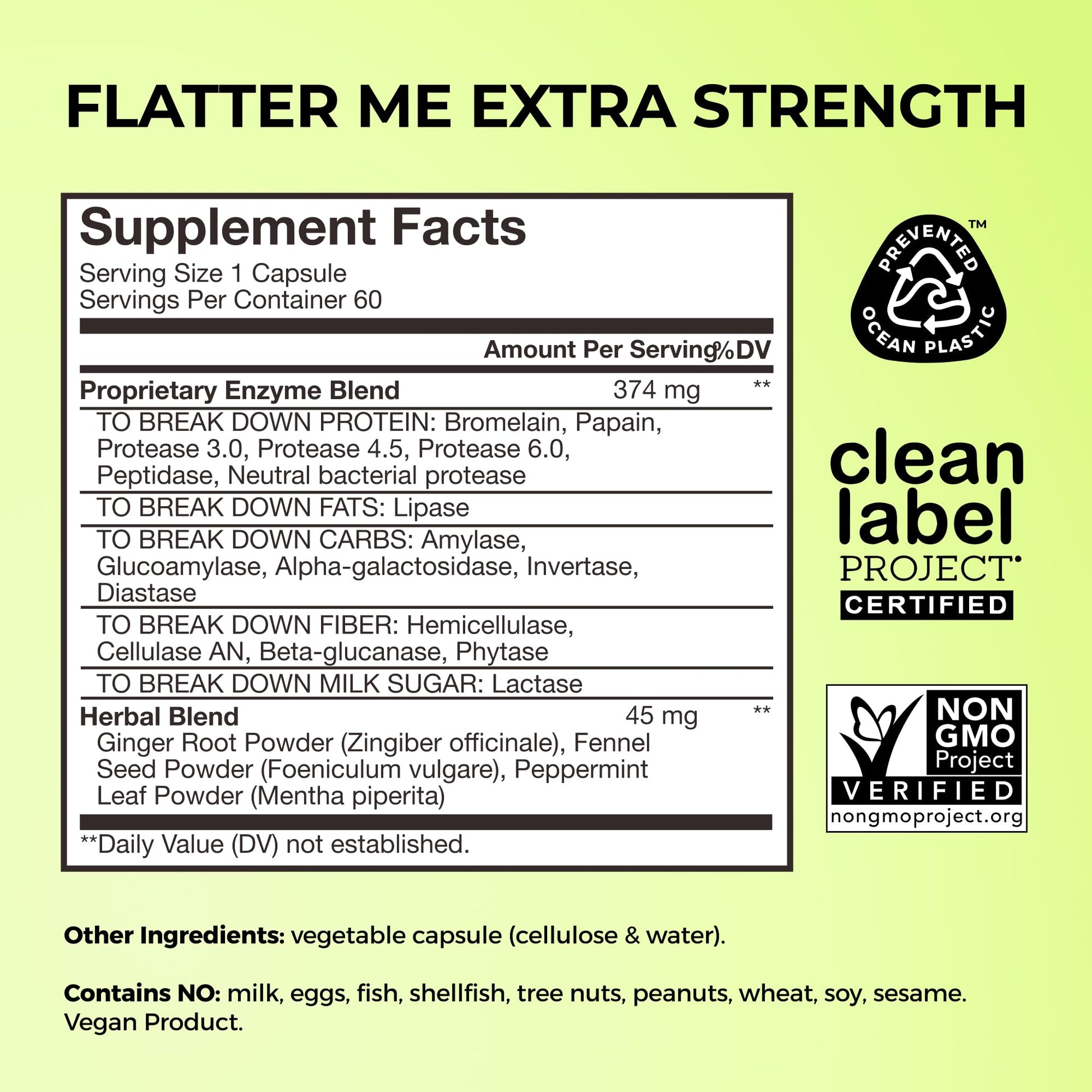 HUM Flatter Me Extra Strength Digestive Enzymes for Women, Men, Digestive Gut Bloating Supplement, Ginger, Peppermint Leaf, Fast Acting Anti Bloat - Maple Wellness Supplements