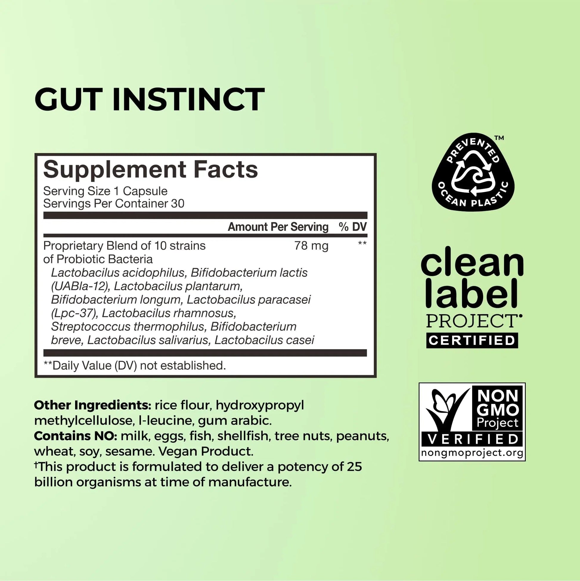 HUM Gut Instinct Daily Probiotics for Women and Men, Digestive Health, Lactobacillus, Bifidobacterium Strains for Immune Support, Probiotic Supplement for Healthy Gut Diversity, 30 Capsules - Maple Wellness Supplements