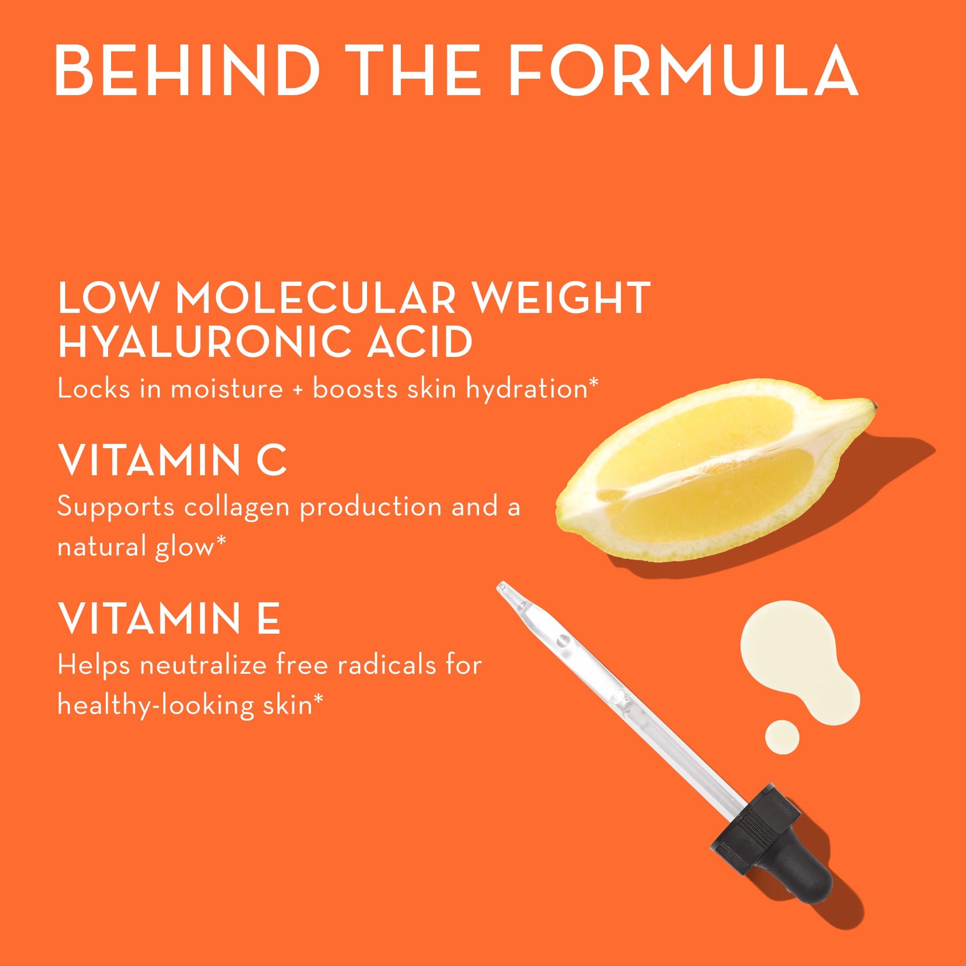 HUM Hyaluronic Glow Hydrating Skin Care Supplement, with Low Molecular Hyaluronic Acid, Vitamin C from Amla Fruit, and Vitamin E, Antioxidant Support for Skin Hydration, Tangerine, 60 Vegan Gummies - Maple Wellness Supplements