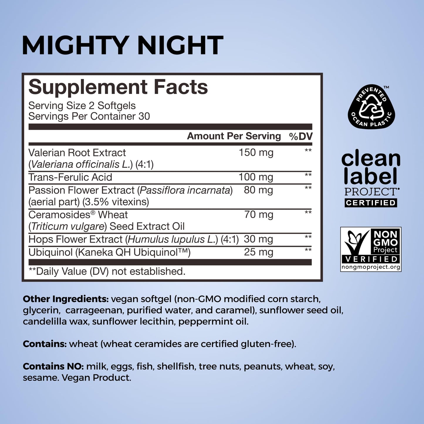 HUM Mighty Night Nighttime Sleep Supplement for Skin Care, CoQ10, Valerian Root & Ferulic Acid to Support Cell Turnover, Skin Vitamins for Women and Men, Overnight Beauty Vitamins, 60 Vegan Softgels - Maple Wellness Supplements