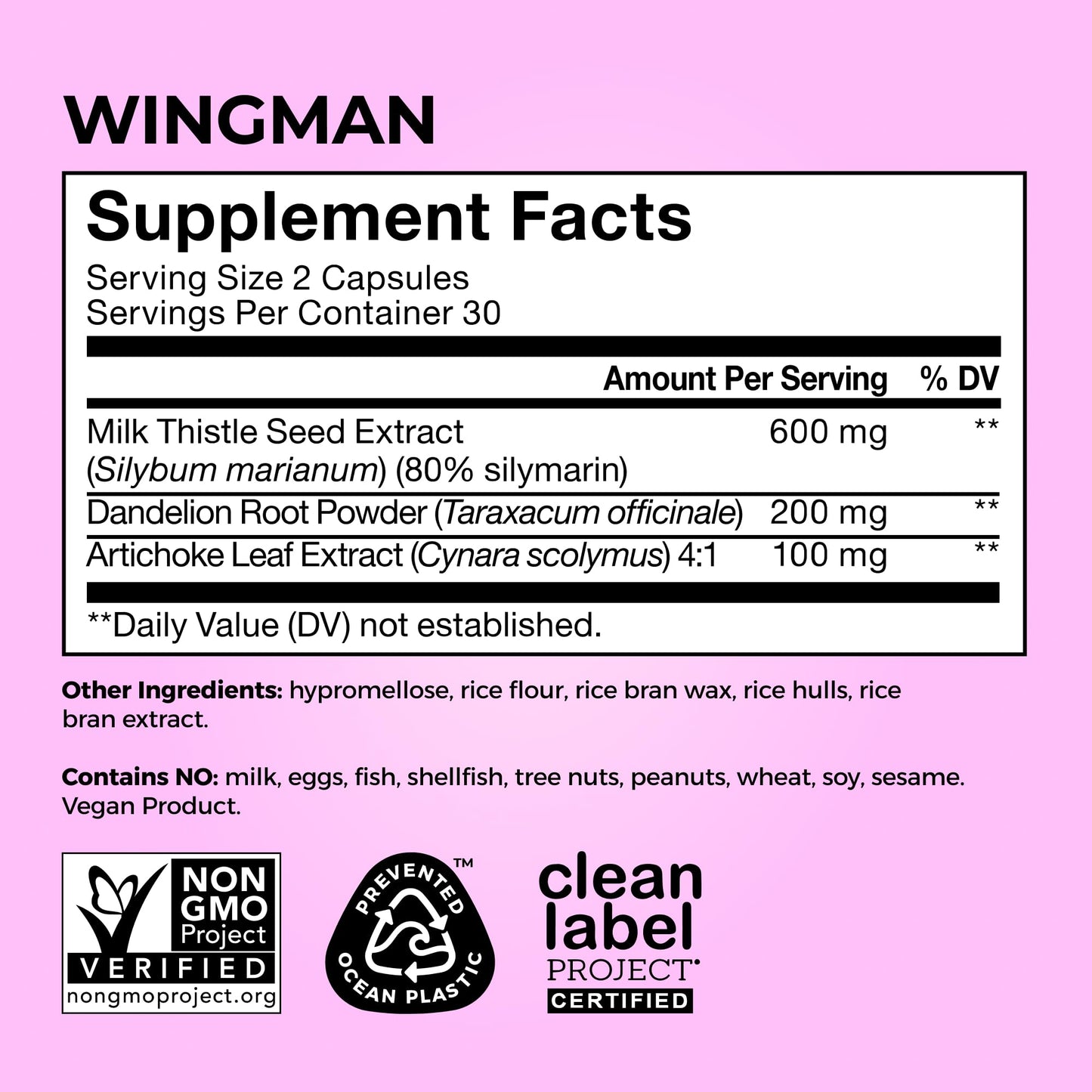 HUM Wing Man Liver Support Supplement with Milk Thistle, Dandelion Root Powder & Artichoke Leaf Extract For Liver Health & Function Support, Milk Thistle Supplement Helps Flush Out Toxins, 60 Capsules - Maple Wellness Supplements