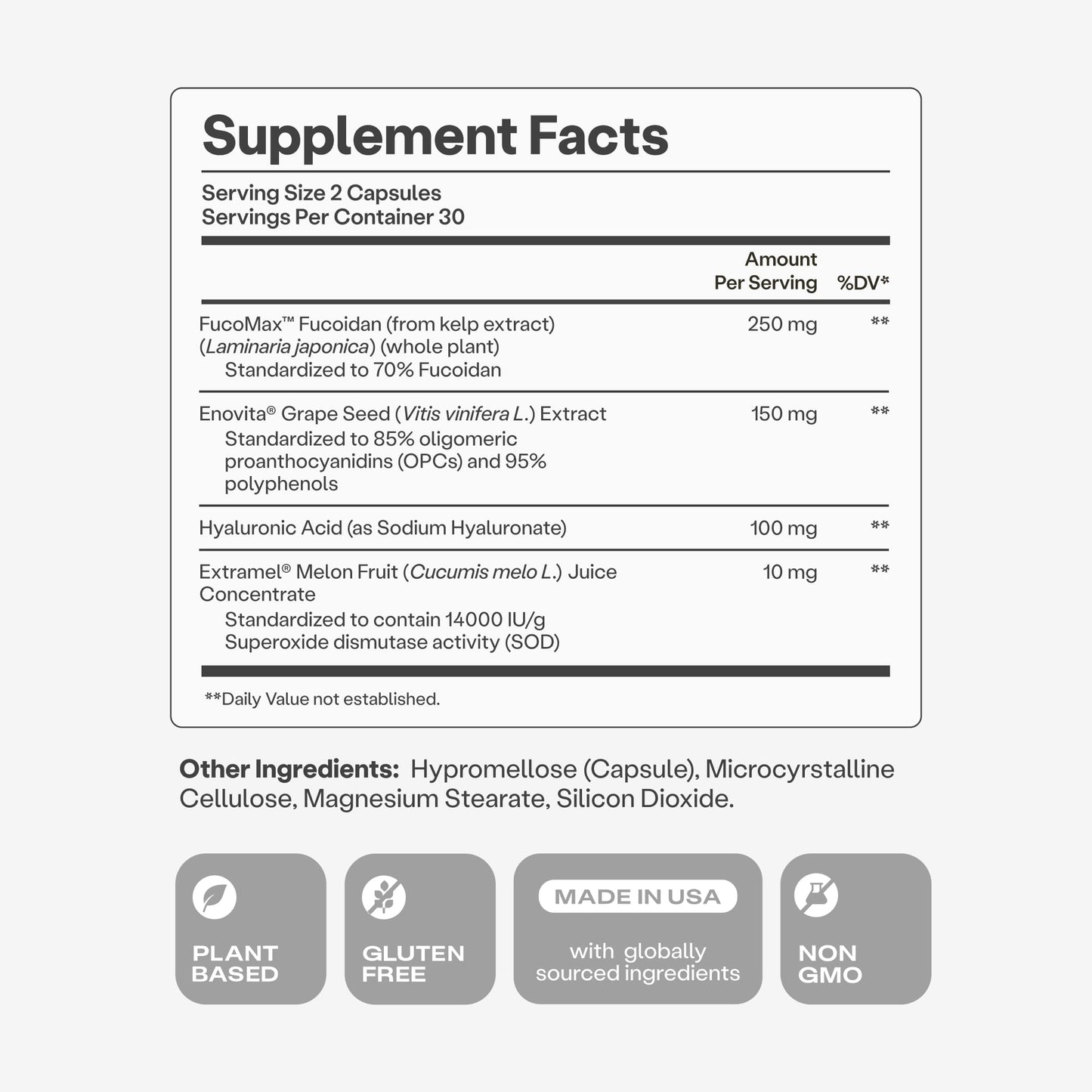 Humann Cardiovascular Health Daily, 4-in-1 Vascular & Blood Pressure Support, Grape Seed Extract Capsules & Hyaluronic Acid Circulation Supplements, Plant-Based Non-GMO, 60 Capsules - Maple Wellness Supplements