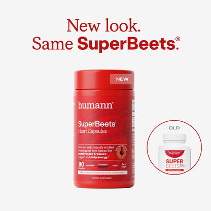 Humann SuperBeets Beet Root Capsules Quick Release 1000mg, Helps Support Nitric Oxide Production, Blood Pressure Support, Heart Health, Contains Non-GMO Beetroot Powder, Studied Antioxidants, 90 Count - Maple Wellness Supplements