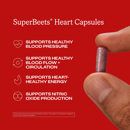 Humann SuperBeets Beet Root Capsules Quick Release 1000mg, Helps Support Nitric Oxide Production, Blood Pressure Support, Heart Health, Contains Non-GMO Beetroot Powder, Studied Antioxidants, 90 Count - Maple Wellness Supplements