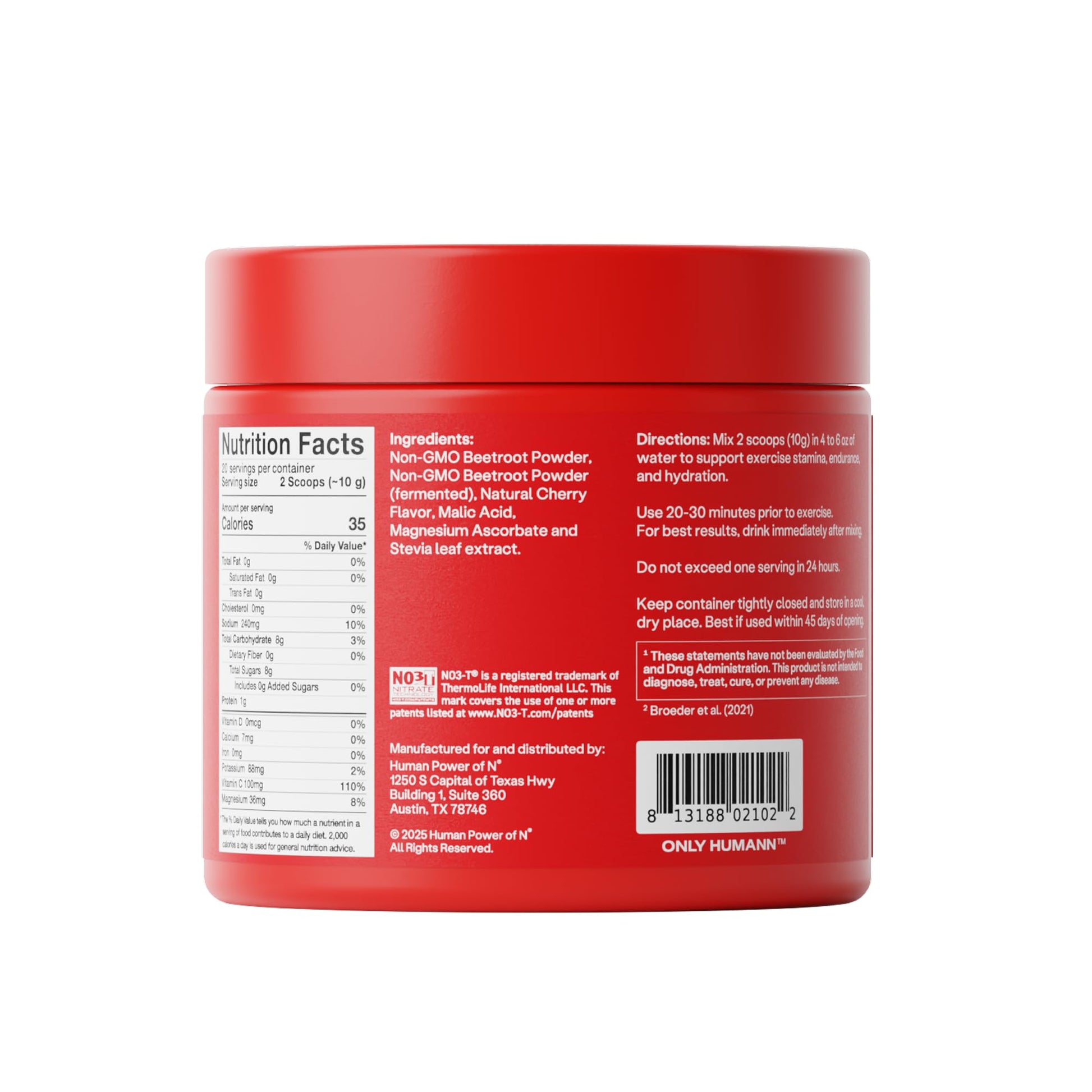 Humann SuperBeets Sport Endurance Pre Workout Powder, Nitric Oxide Supplement, NSF Certified, Stimulant & Caffeine Free, Made with Beet Root, - Maple Wellness Supplements