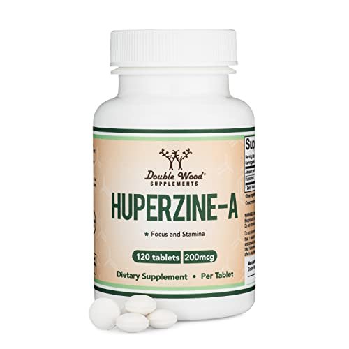 Huperzine A 200mcg (Third Party Tested) Manufactured in The USA, 120 Tablets, Brain - Maple Wellness Supplements