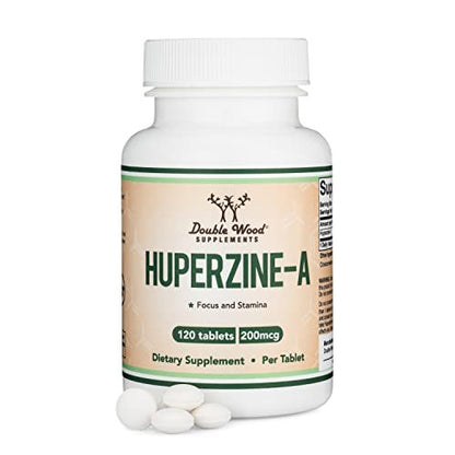 Huperzine A 200mcg (Third Party Tested) Manufactured in The USA, 120 Tablets, Brain - Maple Wellness Supplements