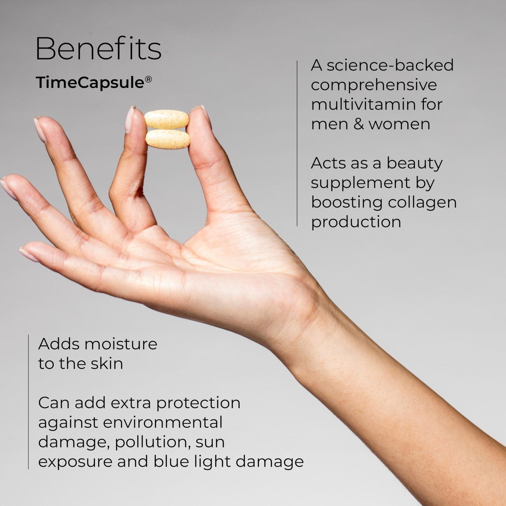 Hush & Hush TimeCapsule Multivitamin, Women's Multivitamin, Men's Multivitamin, Clean Nutraceuticals Supplements That Contains Hyaluronic Acid - Maple Wellness Supplements