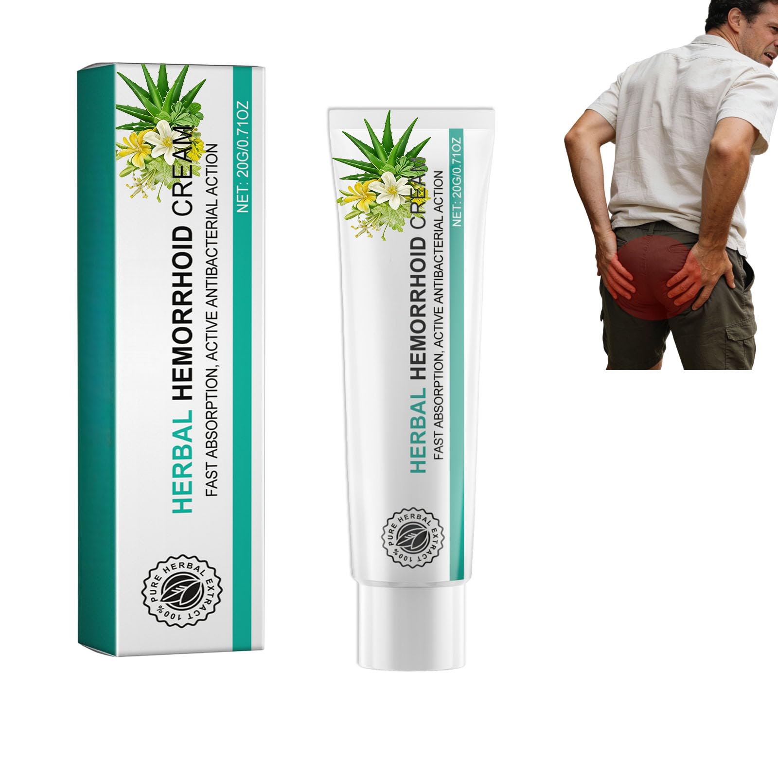 Hushblade Hemorrhoid Body Cream, Natural Herbal Hemorrhoid Cream, for Men and Women Moisturizing and Nourishing - Maple Wellness Supplements