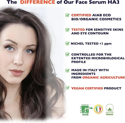 Hyaluronic Acid Serum for Skin – Anti-Aging Moisturizer Face Serum for Brightening, Plumper & Smoother Skin. Non-Greasy, Ultra-Hydrating Niacinamide, B5 & Vitamin C Skin Care Facial Serum, 2 oz - Maple Wellness Supplements