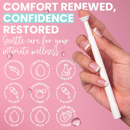 Hydro GYN Vaginal Moisturizer | Long Lasting for Vaginal Dryness & Irritation | Hyaluronic Acid & Vitamin E | Feminine Care Hormone Free | Pre and Post Menopausal | 12 Vaginal Suppositories - Maple Wellness Supplements
