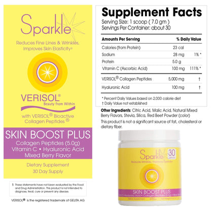 Hydrolyzed Collagen Powder - Sparkle Skin Boost Plus (Tropical Coconut Pineapple) - Maple Wellness Supplements