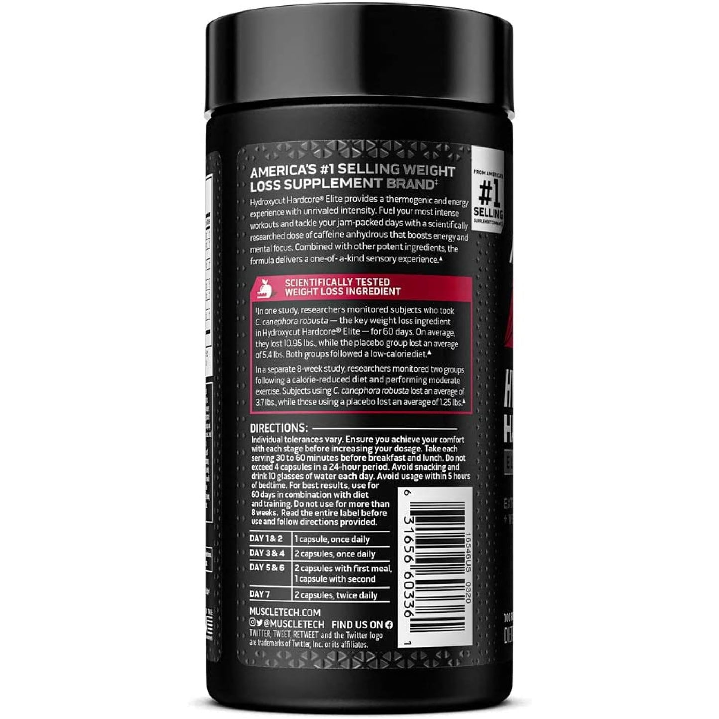 Hydroxycut Hardcore Elite - 100 Rapid-Release Thermo Caps - Energy & Focus - for Men & Women - 50 Servings (Pack of 2) - Maple Wellness Supplements