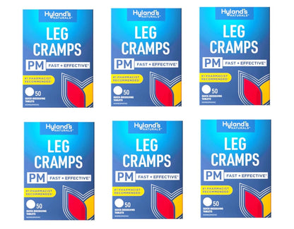 Hyland's Leg Cramps PM With Quinine Tablets 50 ea ( Pack of 6) - Maple Wellness Supplements