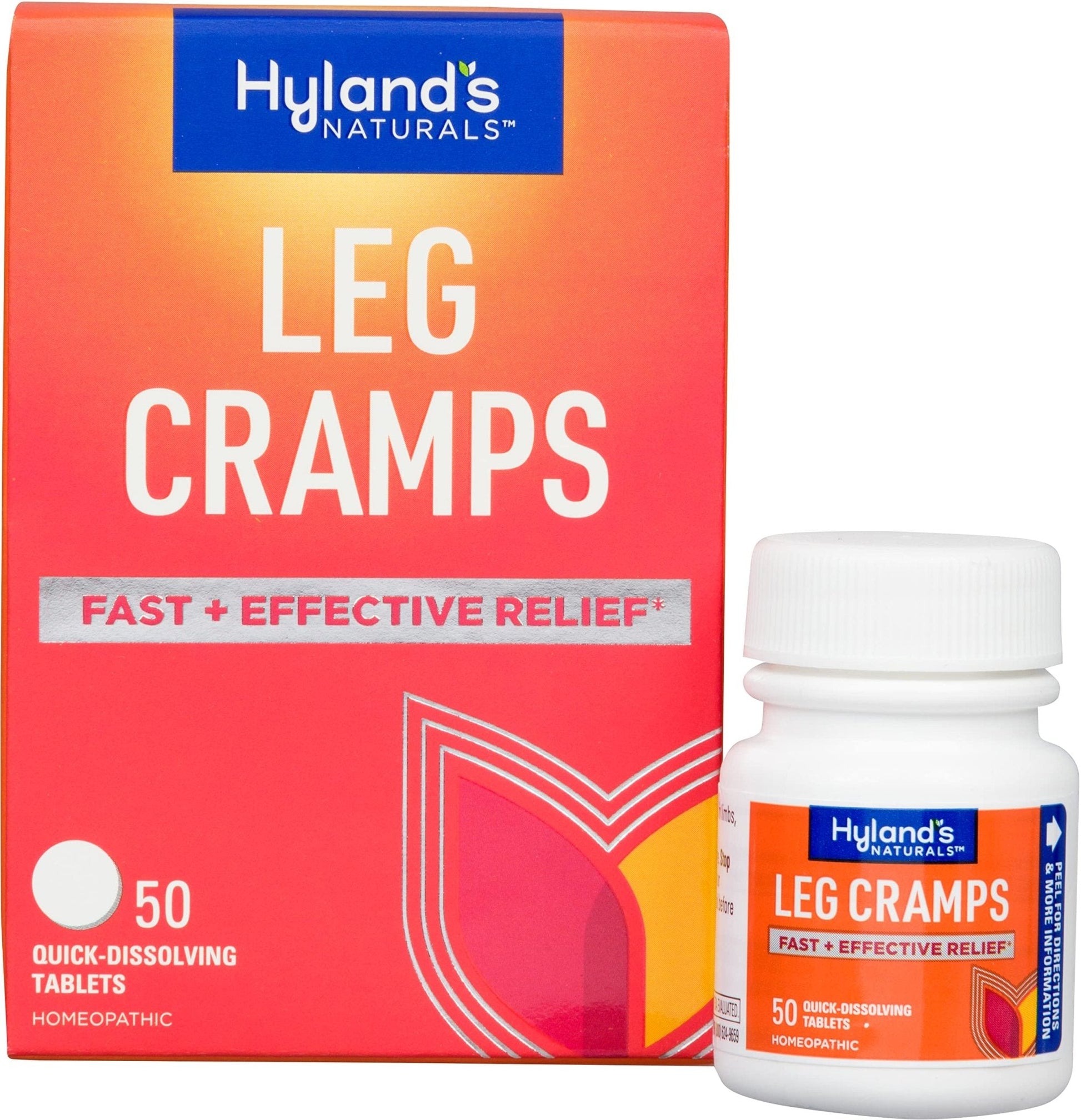 Hyland's Leg Cramps, Relief of Leg, Calf, Charley Horses, and Foot Cramps, 50 Quick-Dissolving Tablets - Maple Wellness Supplements