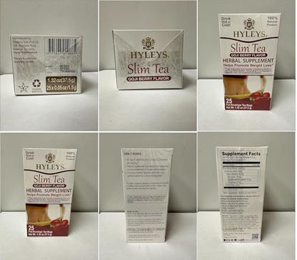 Hyleys Slim Tea Goji Berry Flavor - Weight Loss Herbal Supplement Cleanse and Detox - Maple Wellness Supplements