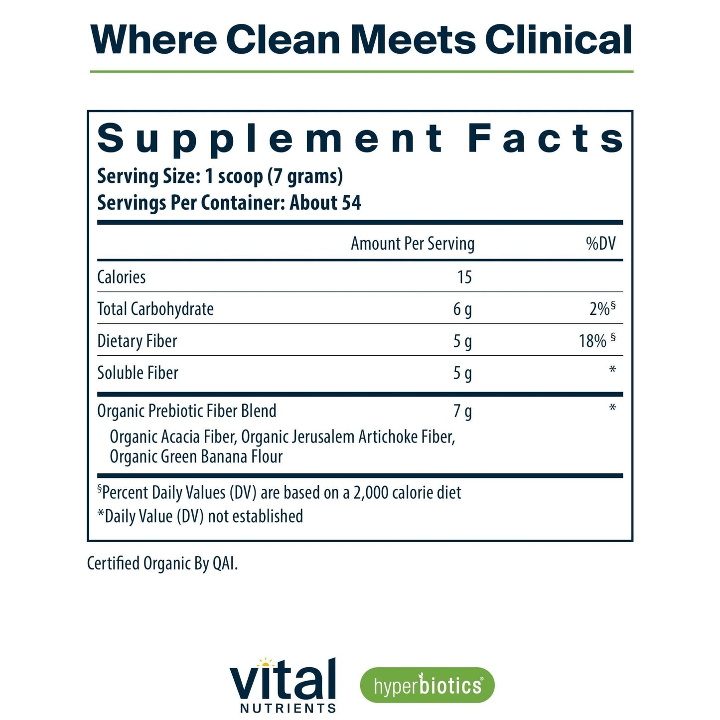 Hyperbiotics Vital Nutrients Organic Prebiotic Fiber Powder | Supports Gut Health and Digestive Regularity | Soluble Fiber Supplement for Women and Men - Maple Wellness Supplements