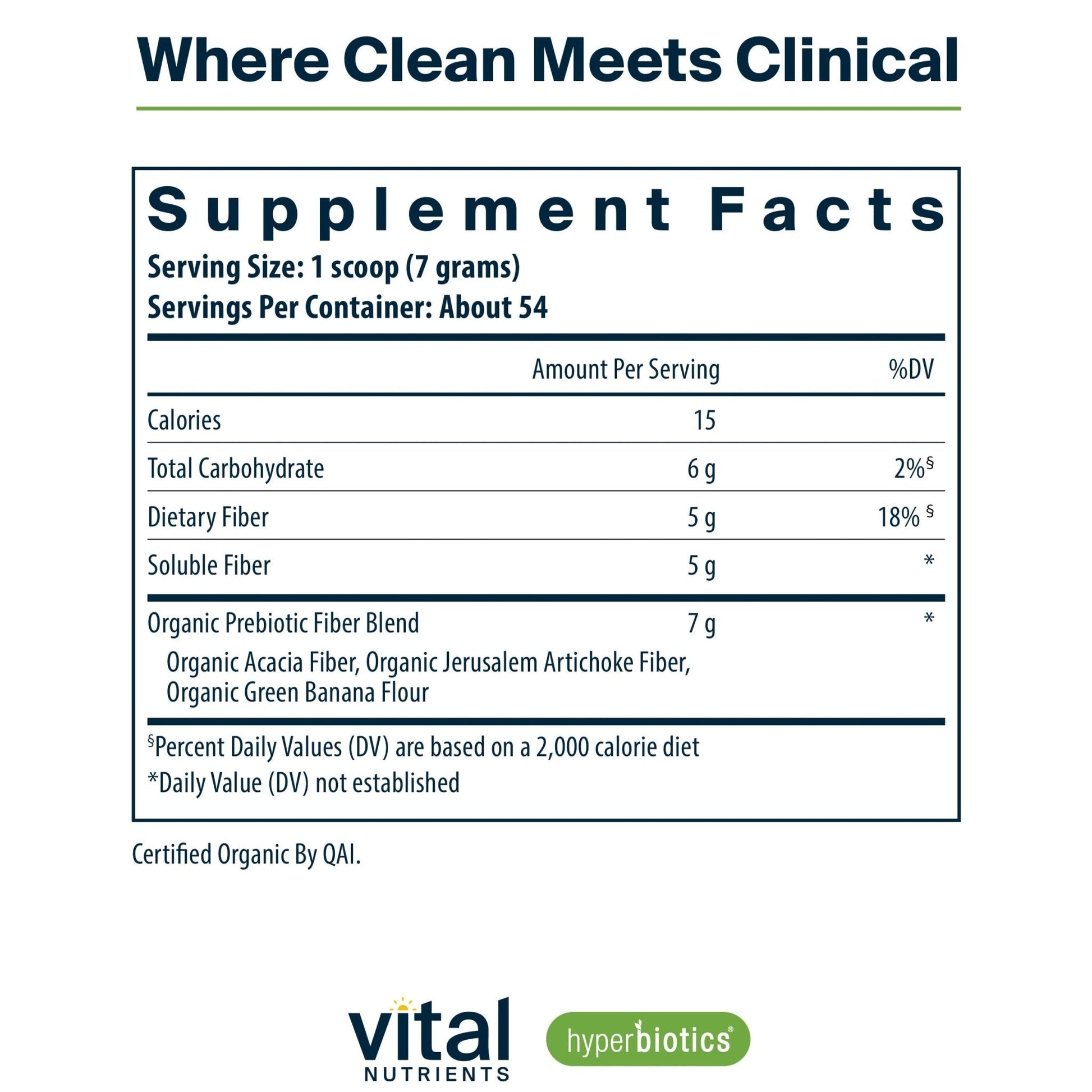 Hyperbiotics Vital Nutrients Organic Prebiotic Fiber Powder | Supports Gut Health and Digestive Regularity | Soluble Fiber Supplement for Women and Men - Maple Wellness Supplements