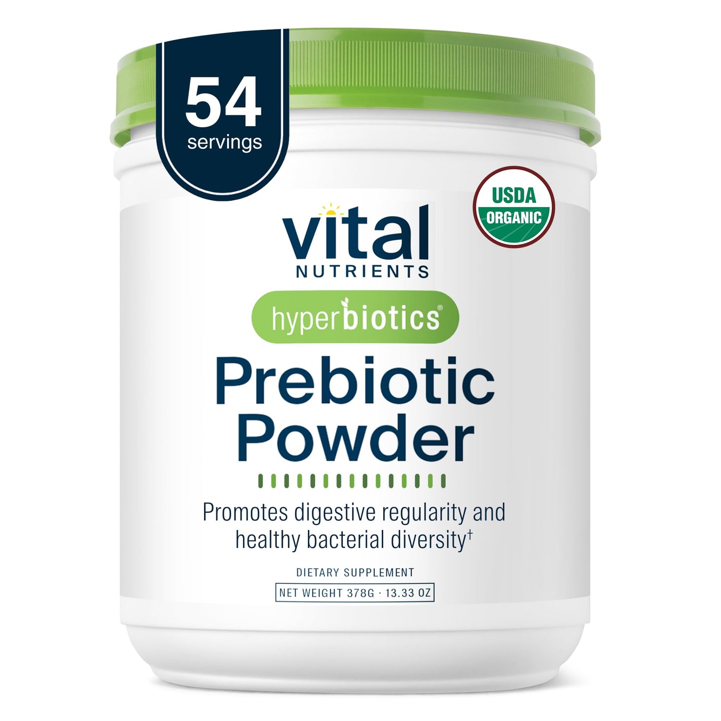 Hyperbiotics Vital Nutrients Organic Prebiotic Fiber Powder | Supports Gut Health and Digestive Regularity | Soluble Fiber Supplement for Women and Men - Maple Wellness Supplements