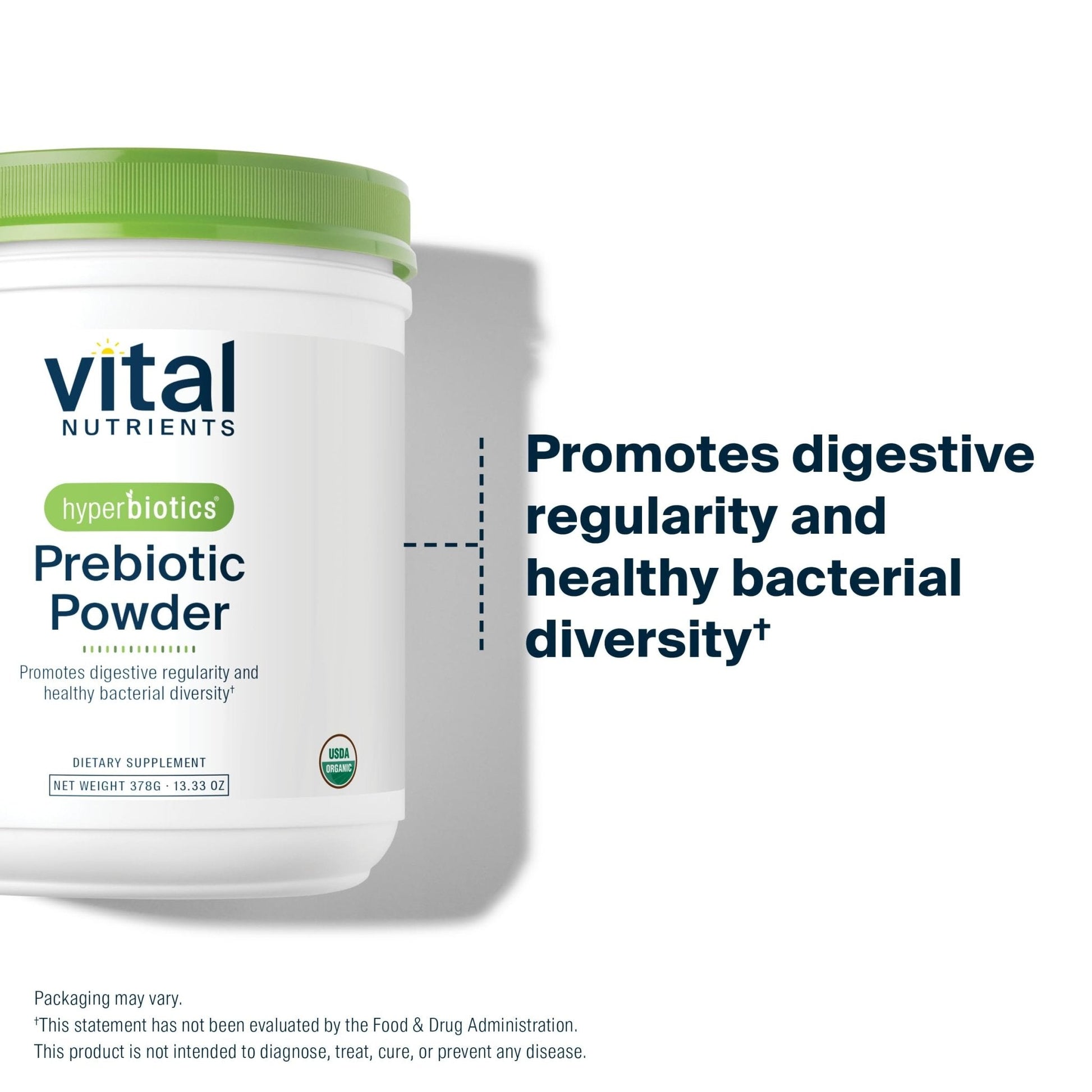 Hyperbiotics Vital Nutrients Organic Prebiotic Fiber Powder | Supports Gut Health and Digestive Regularity | Soluble Fiber Supplement for Women and Men - Maple Wellness Supplements