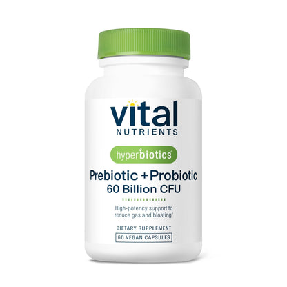 Hyperbiotics Vital Nutrients Prebiotic and Probiotic for Women and Men | 60 Billion CFU | Pre and Probiotics Supports Digestive Health, Constipation, - Maple Wellness Supplements