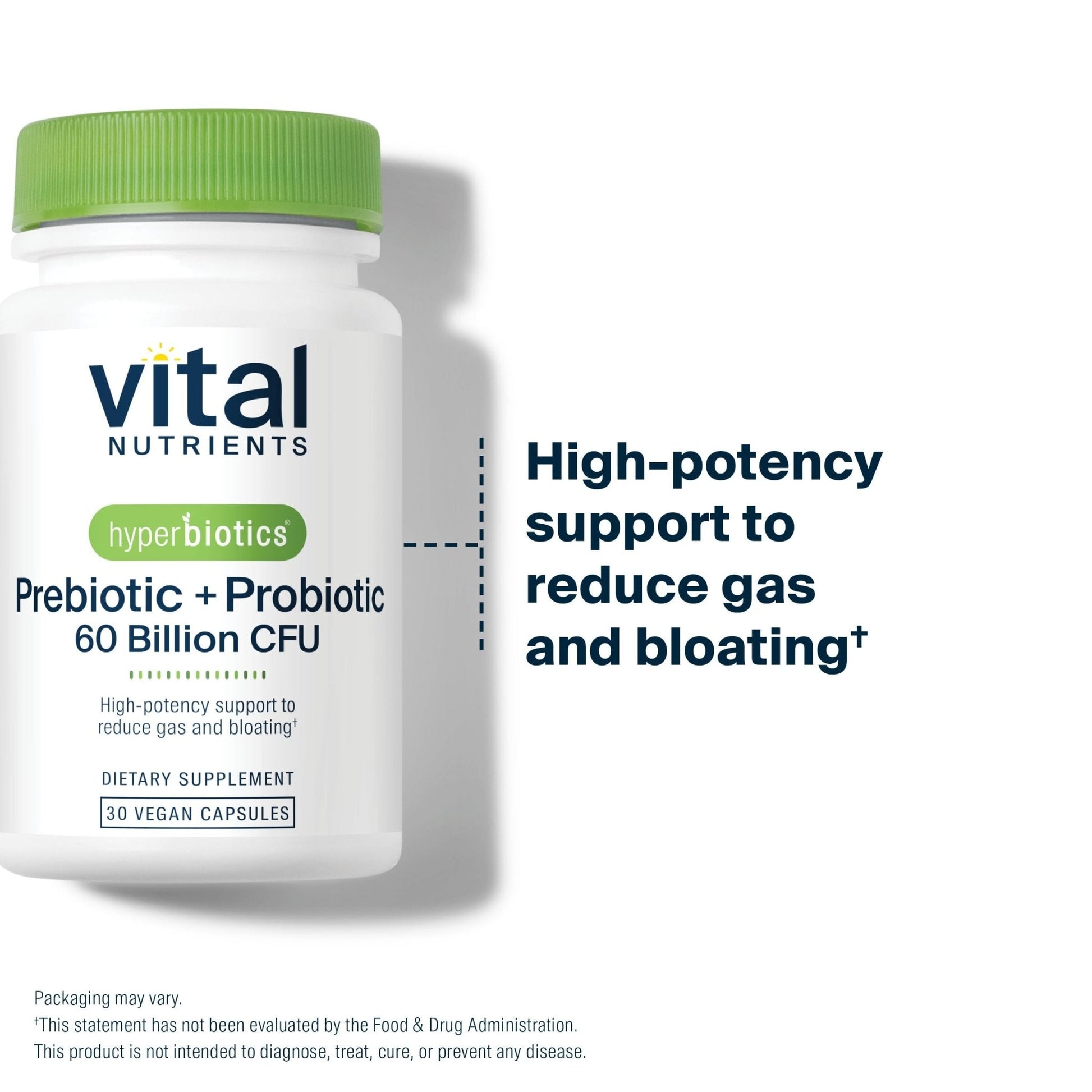 Hyperbiotics Vital Nutrients Prebiotic and Probiotic for Women and Men | 60 Billion CFU | Pre and Probiotics Supports Digestive Health, Constipation, Diarrhea, - Maple Wellness Supplements