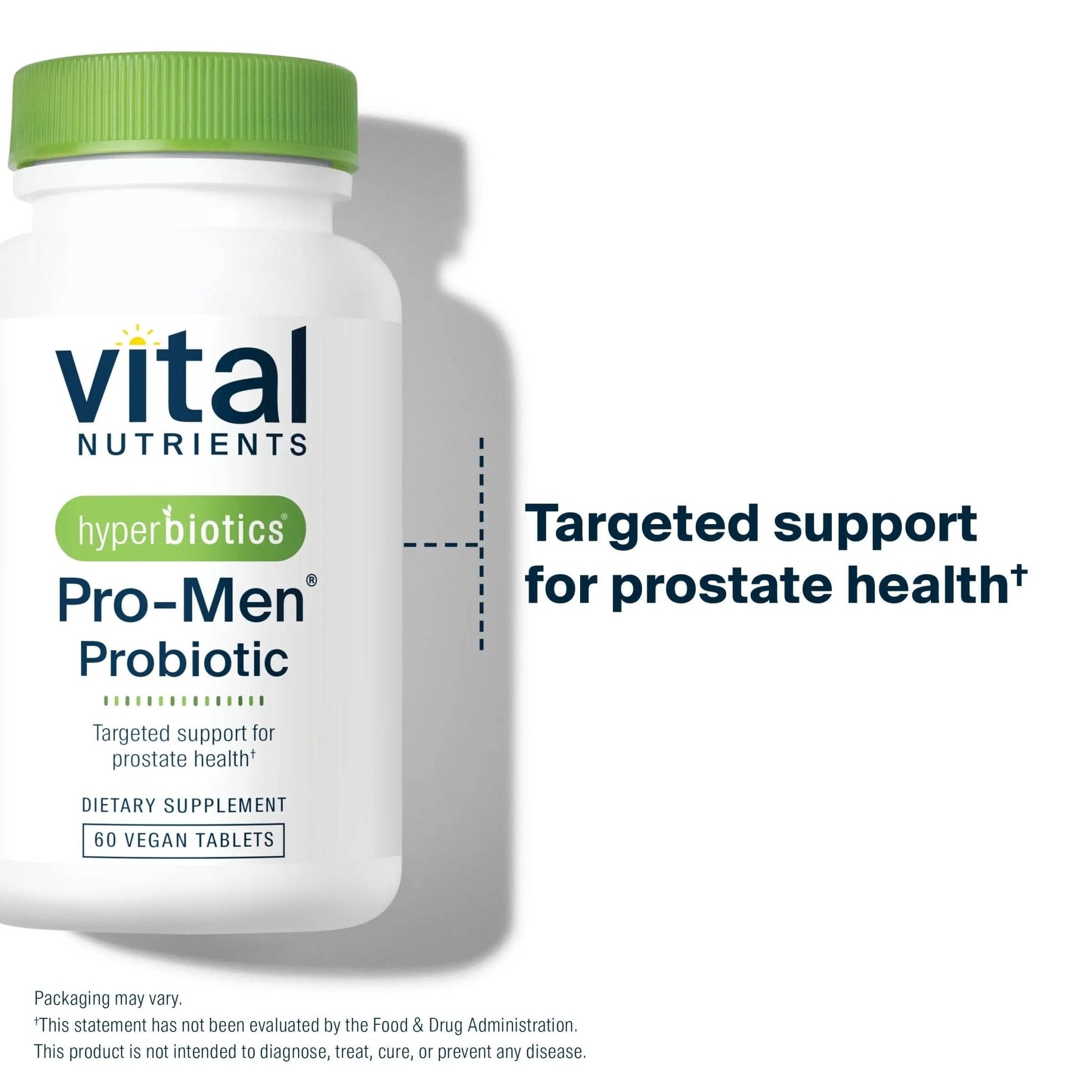 Hyperbiotics Vital Nutrients Pro Men Probiotics | Vegan Advanced Probiotics for Men | Clinically Studied for Prostate Health, Digestive Balance and Gut Health* | Gluten, Dairy, Soy Free | 60 Tablets - Maple Wellness Supplements