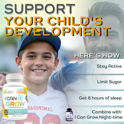 I Can Grow (3 Pack) Height Boosters for Kids 10+, Teen Vitamins for tru Height - Natural Growth Supplement for Optimal Development - Supports Bone Strength and Immune Health with Colostrum - Maple Wellness Supplements