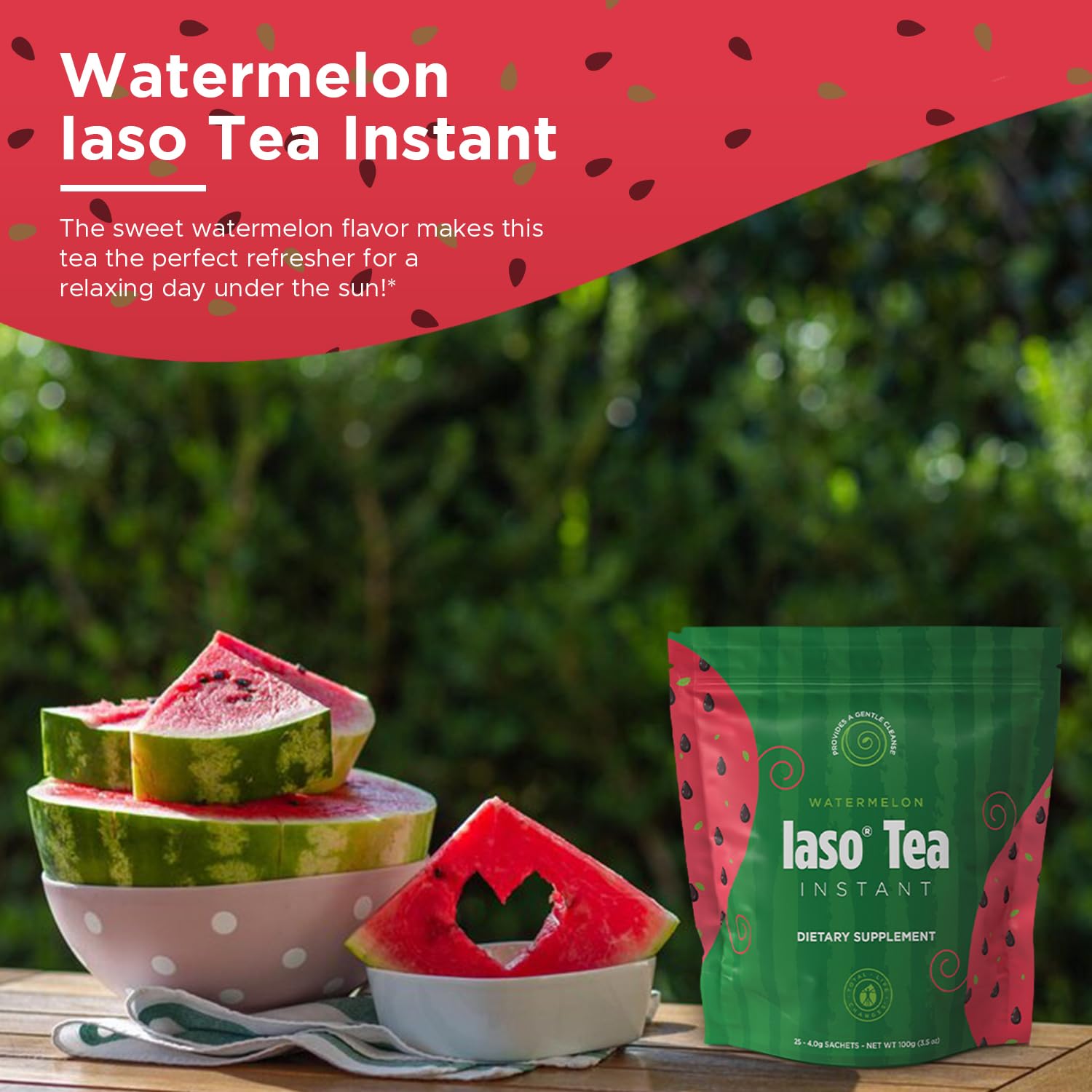 Iaso Instant Tea Watermelon Flavor - 4 grams (25 Sachets) - Maple Wellness Supplements