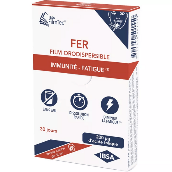 IBSA Filmtec Fer 30 orodispersible films x30 - Maple Wellness Supplements