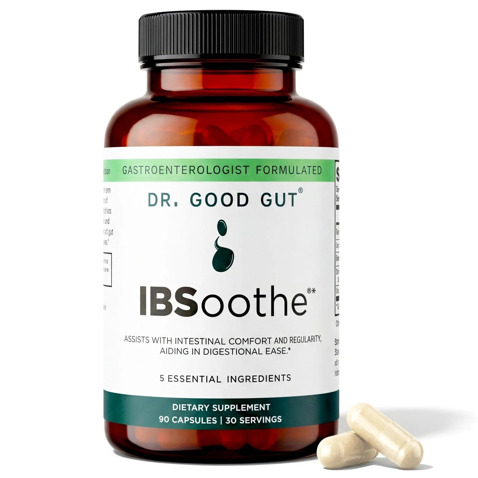 IBSoothe by Dr. Good Gut – Gut Health Supplement for Women & Men with Fiber, Probiotics, Enzymes & Peppermint Oil for Bloating Relief, Digestive Support, IBS Relief & Daily Gut Wellness – 90 Capsules - Maple Wellness Supplements
