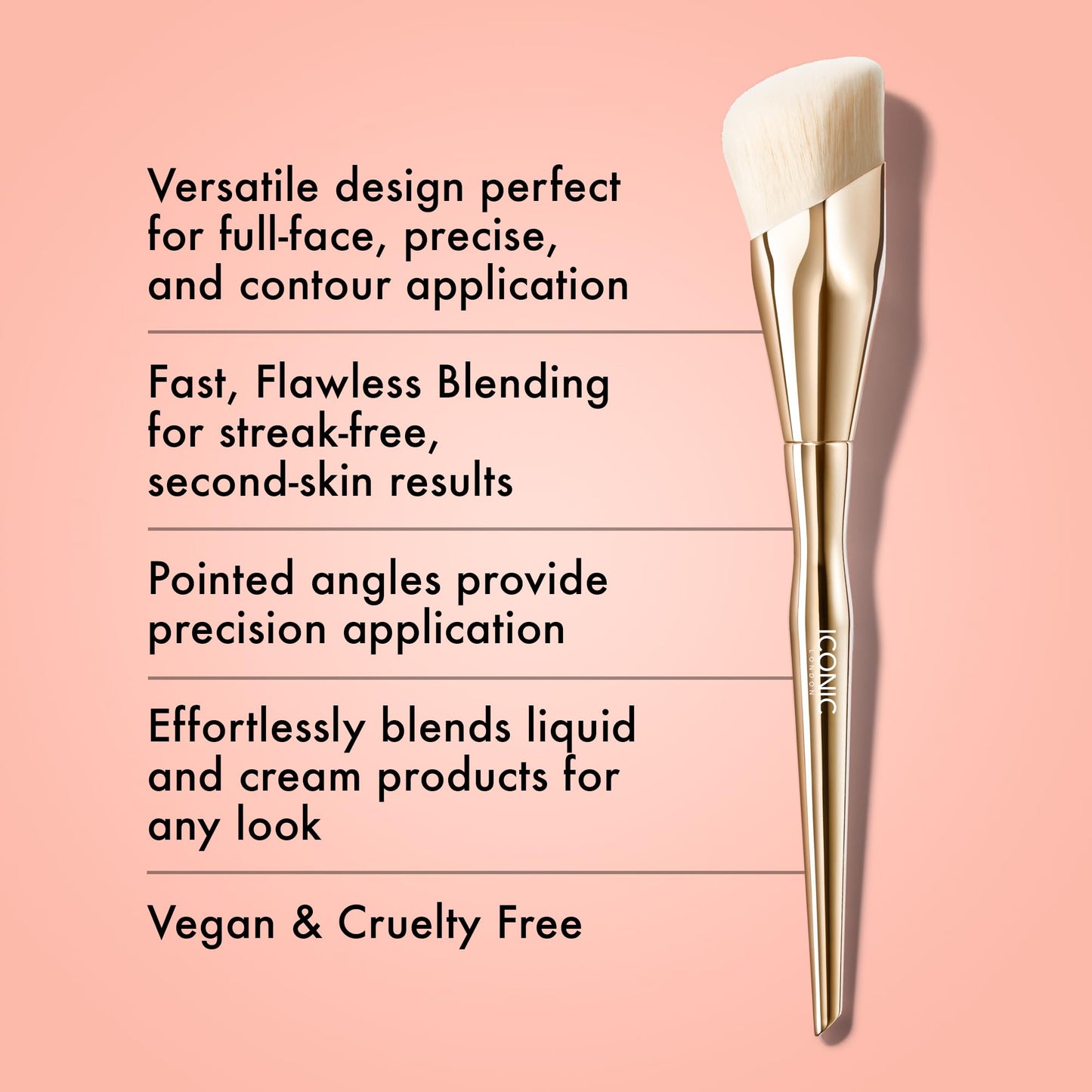 ICONIC LONDON Complexion Brush | Flawless Finish, Seamless Blending For Liquid and Cream Products - Maple Wellness Supplements