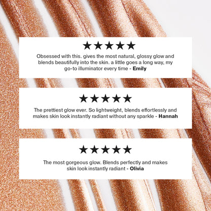 ICONIC LONDON Illuminator | Liquid Highlighting Drops for a Radiant Glow, Cruelty-Free, Vegan Makeup, Original (Champagne Shimmer) 0.45 Fl oz - Maple Wellness Supplements