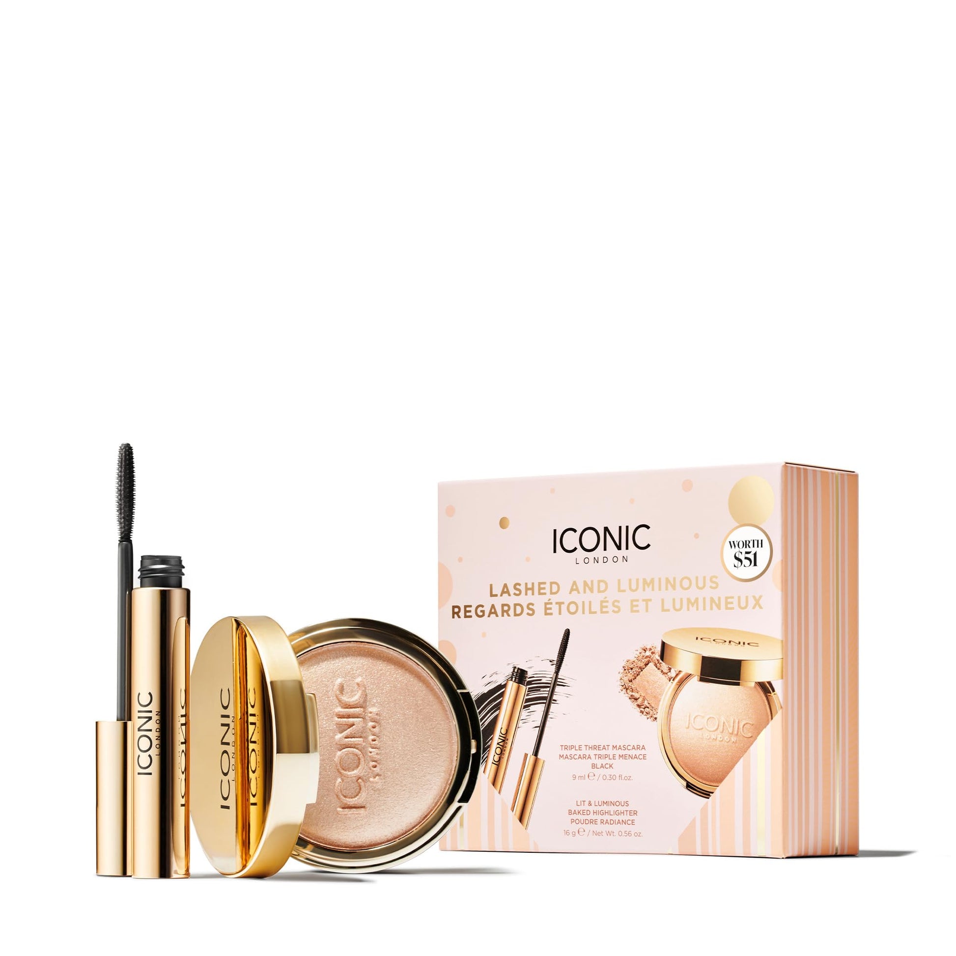 ICONIC LONDON Lashed and Luminous Makeup Gift Set - Maple Wellness Supplements