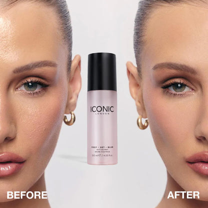 ICONIC LONDON Prep Set Blur Setting Spray | Makeup Fixing Spray, Blurs Imperfections and Gives Skin a Radiant Glow, Vegan Makeup, 120 mL / 4.05 Fl Oz. - Maple Wellness Supplements