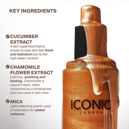 ICONIC LONDON Prep-Set-Glow | Hydrating + Setting + Glowing Spray, 3-in-1 Formula for a Dewy, Radiant Finish, Cruelty-Free, Vegan Makeup, 4.22 Fl oz - Maple Wellness Supplements
