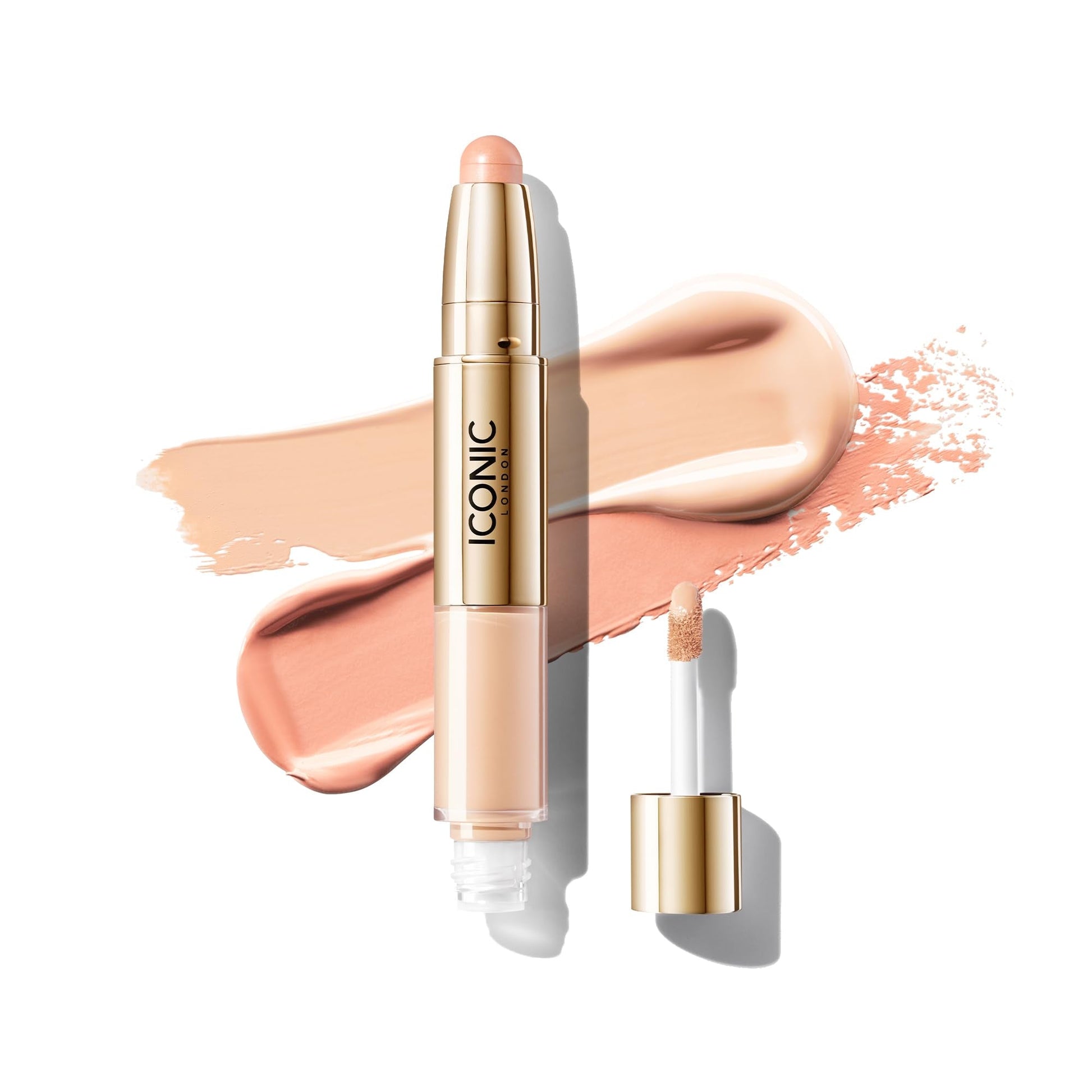 ICONIC LONDON Radiant Concealer & Brightening Duo | Creamy Liquid + Brightening Crayon Dual Ended Concealer, Cruelty Free, Vegan Makeup (Neutral Fair) 0.08 oz - Maple Wellness Supplements