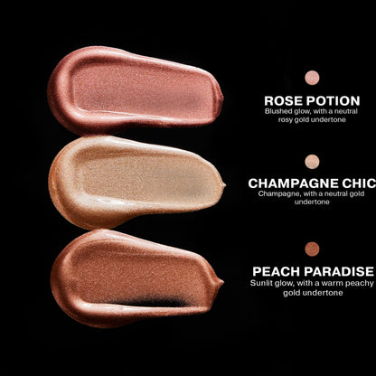 ICONIC LONDON Rollaway Glow | Liquid Highlighter for a Radiant Glow, Cruelty-Free, Vegan Makeup (Champagne Chic) 0.27 Fl oz - Maple Wellness Supplements