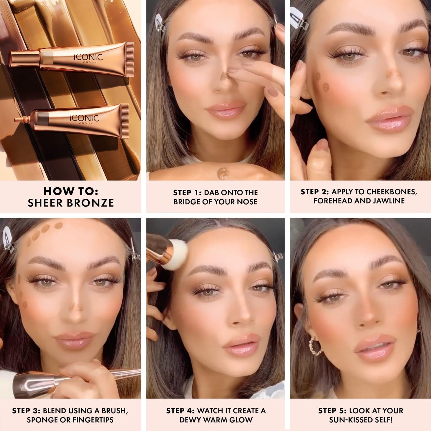 ICONIC LONDON Sheer Bronze | Lightweight Liquid Buildable Bronzer, Cruelty Free, Vegan Makeup, (Beach Vibes) 0.42 Fl oz - Maple Wellness Supplements