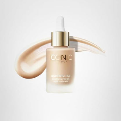 ICONIC LONDON Underglow Blurring Primer | Blurs Imperfections and Gives Skin a Radiant Glow, Cruelty-Free, Vegan Makeup Universal Shade, 0.91 Fl oz - Maple Wellness Supplements