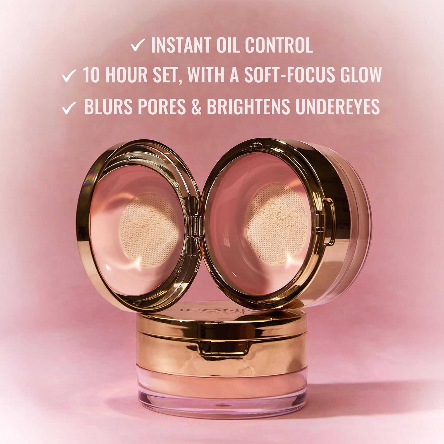 ICONIC LONDON Velvet Blur Translucent Setting Powder | Velvet Finish, Hydrating Loose Powder with Hyaluronic Acid Spheres | Cruelty-Free, Vegan Makeup - Maple Wellness Supplements
