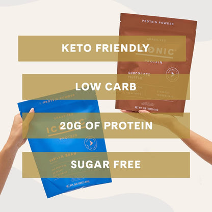 ICONIC Protein Powder, Vanilla Bean - Sugar Free, Low Carb Protein Powder - Lactose Free - Maple Wellness Supplements