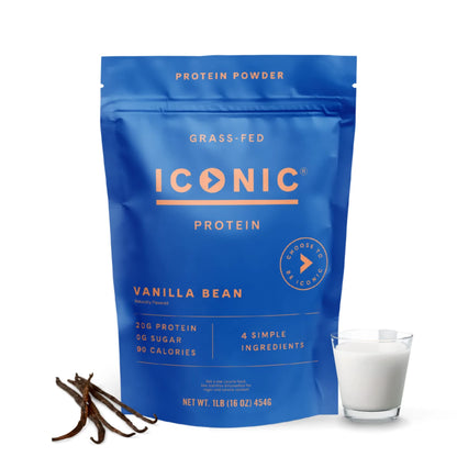ICONIC Protein Powder, Vanilla Bean - Sugar Free, Low Carb Protein Powder - Lactose Free - Maple Wellness Supplements