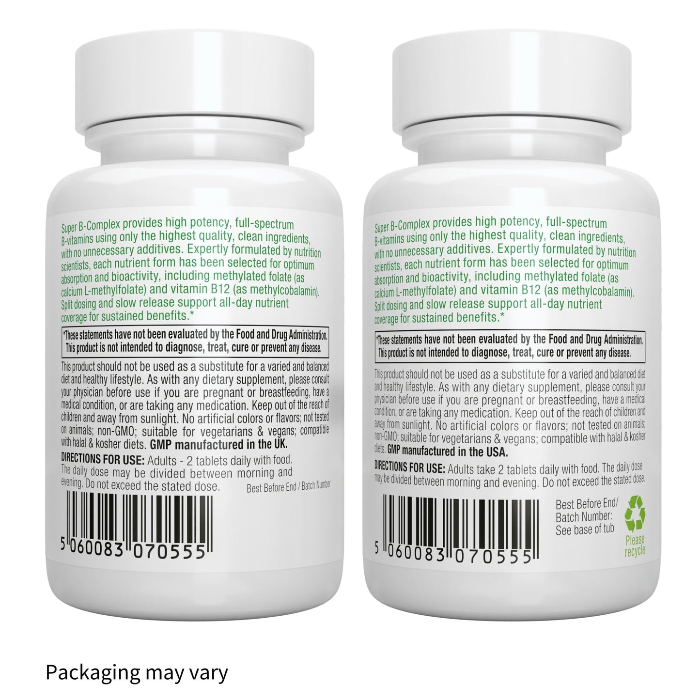 Igennus Super B-Complex Methylated B Vitamins - Sustained Release, Clean Label & High Absorption, with 5-MTHF Folate & Methyl B12, Energy, Mood & Cognitive Performance - Maple Wellness Supplements