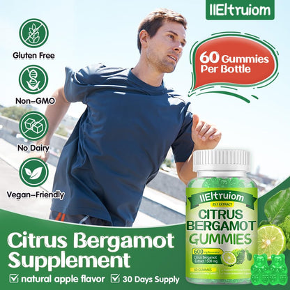 IIEltruiom Citrus Bergamot 1500mg, Citrus Bergamot Gummies for Healthy Cholesterol, Bergamot Supplements 25:1 Extract from Italy Bergamot, - Maple Wellness Supplements