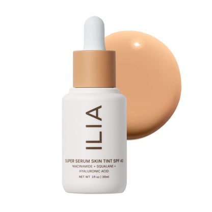 ILIA - Super Serum Skin Tint SPF 40 | Non-Comedogenic, Vegan, Lightweight to Help Against Blue Light, + Pollution while Hydrating, Smoothing, + Refining (Paloma ST9, 1 fl oz | 30 ml) - Maple Wellness Supplements