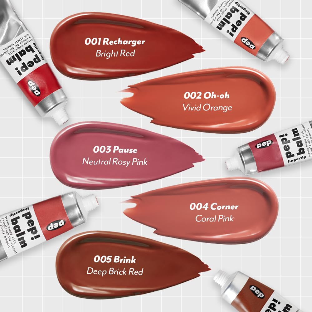 I'M MEME Lip and Cheek Tint - PepBalm 001 Recharger | Wtih Shea Butter, Gift, Liquid Blush, Travel-Friendly, Highly Pigmented, Non-Drying, Sheer Balm Gross Tint, 0.52 Oz - Maple Wellness Supplements