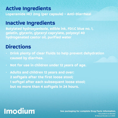Imodium A-D Fast-Acting Anti-Diarrheal Softgels, Loperamide HCl 2 mg, Travel Essential Diarrhea Relief Medicine for Adults, 24 Count, Anti Diarrhea Pills,Easy to Swallow, for Ages 12+ - Maple Wellness Supplements