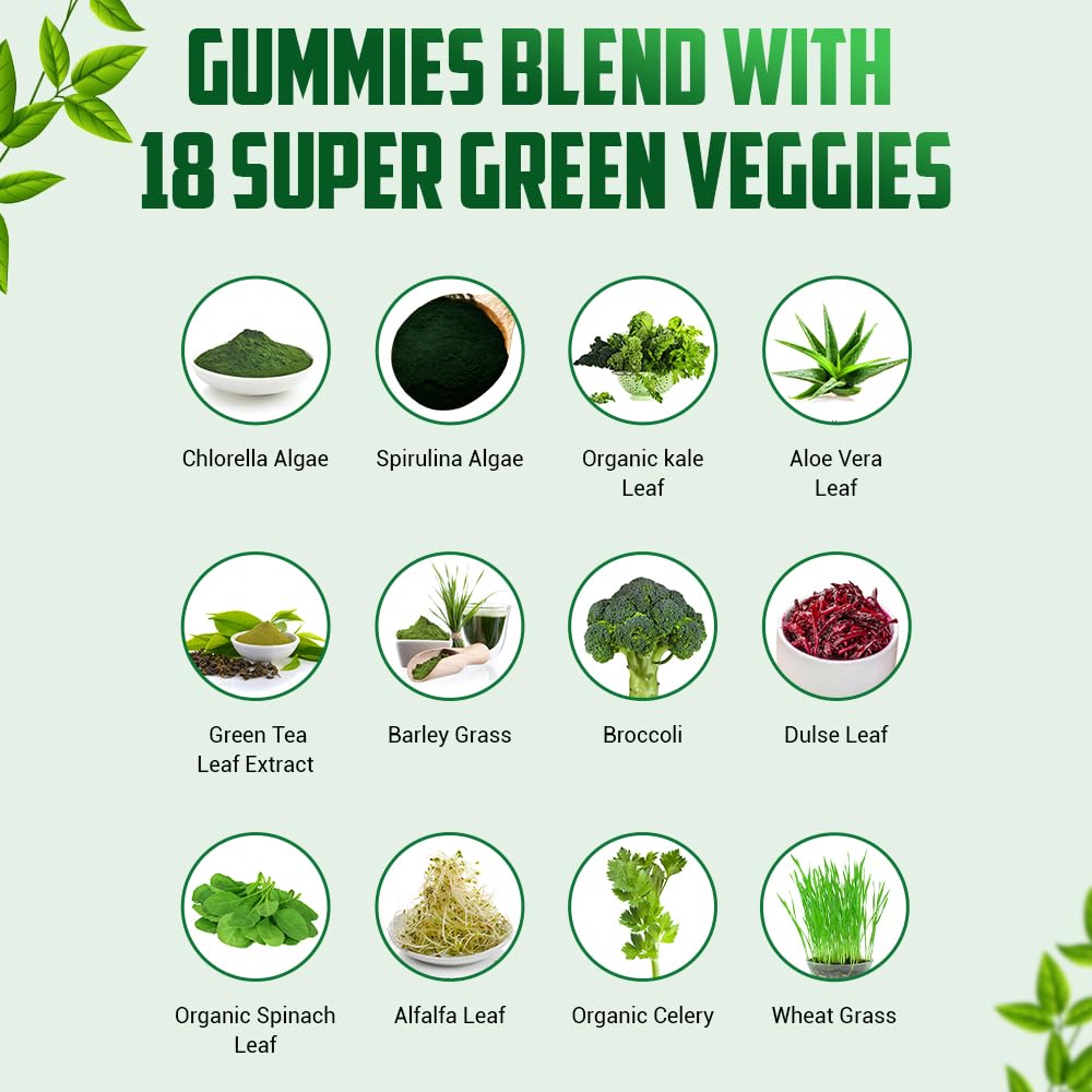 IMPACT Fiber Gummies for Adults, Women & Kids – Supergreens Veggies Daily High Fiber Gummies, for Gut Health & Immunity, Vegetarian Gummy Fiber Supplement, - Maple Wellness Supplements