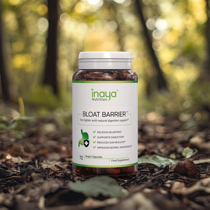 Inaya Nutrition BloatBarrier 72 Capsules - Natural Digestion and Bloating Supplement for Stomach Bloating Relief, Gas Reduction, and Improved Bowel Movements - Maple Wellness Supplements